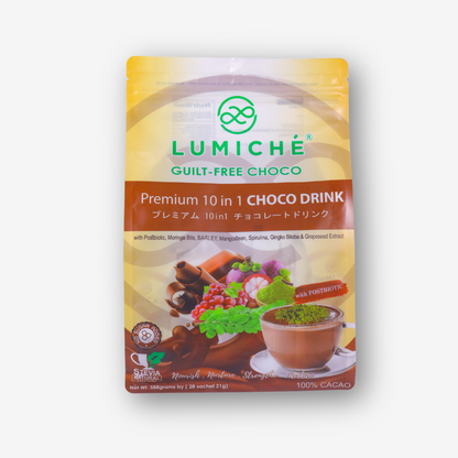 Guilt-Free Choco Premium 10-in-1 Choco Drink with 100% Cacao 28 Sachets