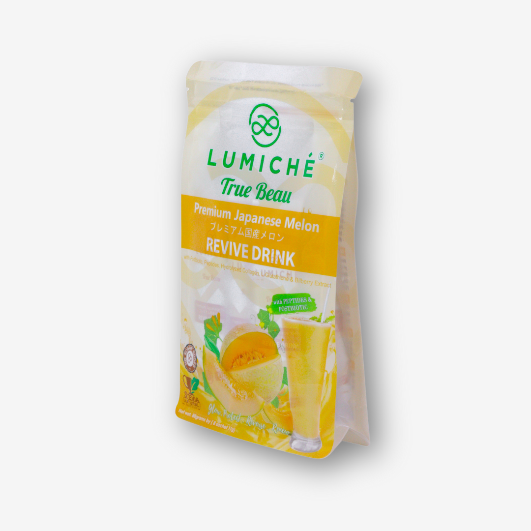 True Beau Revive Premium Melon Drink 8 Sachet Side